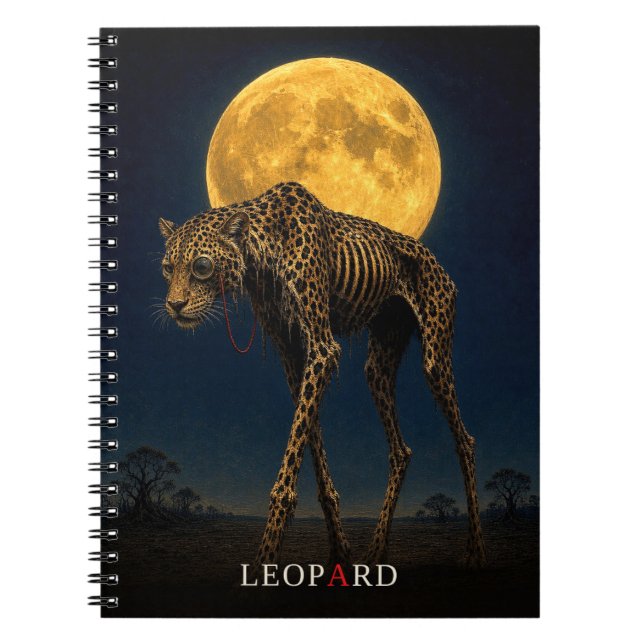 Carnet Lunettes de léopard gothique Surréaliste (Devant)
