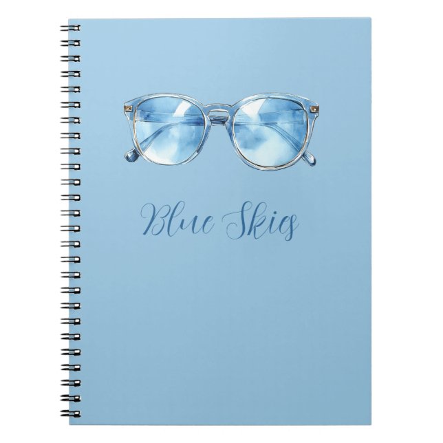 Carnet Lunettes de soleil Blue Skies (Devant)