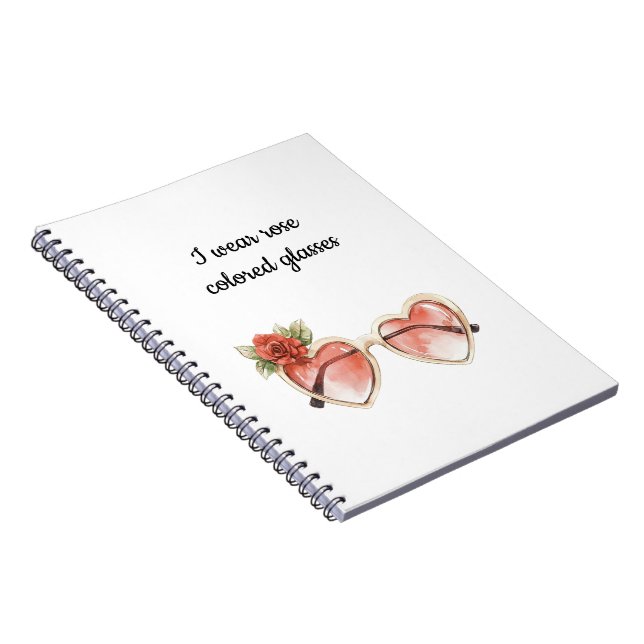 Carnet Lunettes de soleil de couleur rose (Côté Droit)