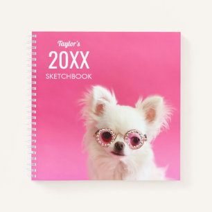 Carnet Lunettes de soleil personnalisées pour chiots mign