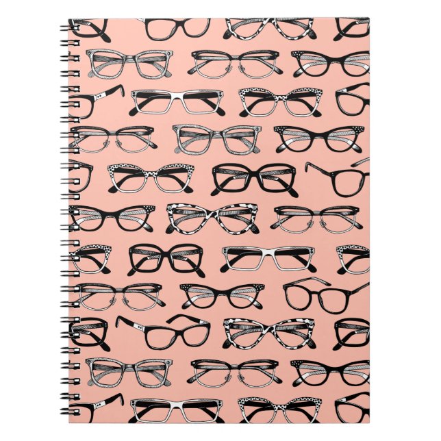 Carnet Lunettes de vue rose pâle, Lunettes de vue, Vêteme (Devant)
