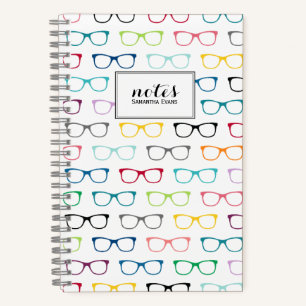 Carnet Lunettes haute couleur multicolore