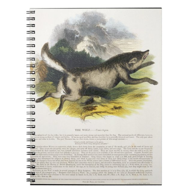 Carnet L'unité centrale éducative d'illustration de loup (Devant)