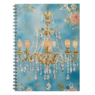 Carnet lustre en cristal orné avec une tonalité or antiqu