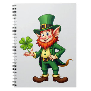 Carnet lutin et trèfle à 4 feuilles