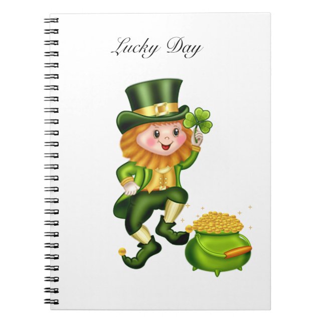 Carnet Lutrin de lutin & pot d'or (Devant)