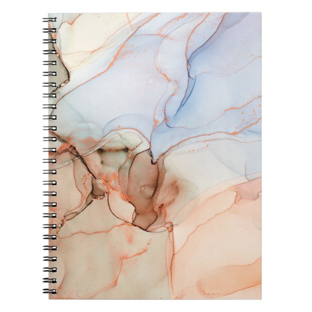 Carnet Luxe Abstrait : Art de l'encre d'alcool (Devant)
