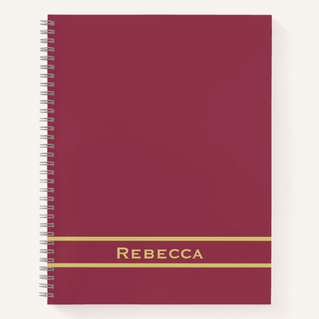 Carnet Luxueux Monogramme uni rouge (Devant)