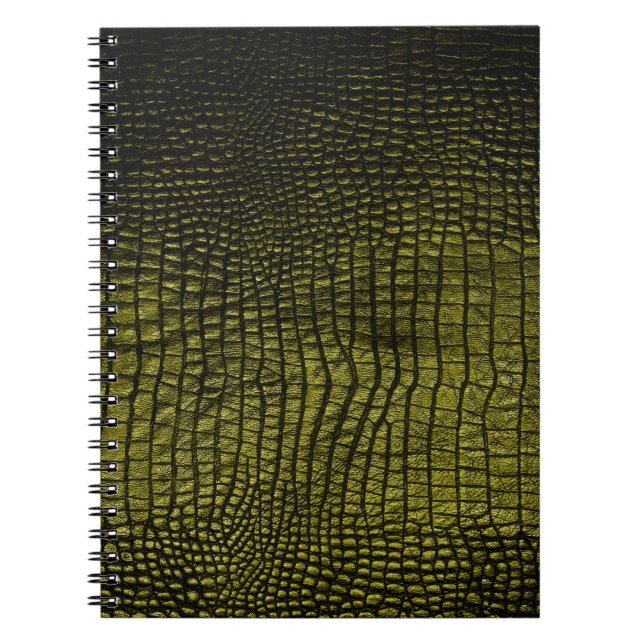 Carnet Luxury dark crocodile texture (Devant)