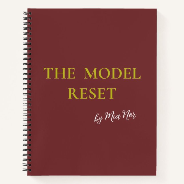 Carnet Luxury Deep Burgundy & Gold Parisian Chic Notebook (Devant)