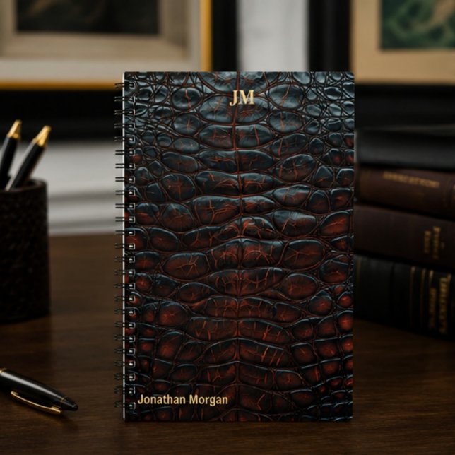 Carnet Luxury Executive Monogram Premium Leather  (Créateur téléchargé)