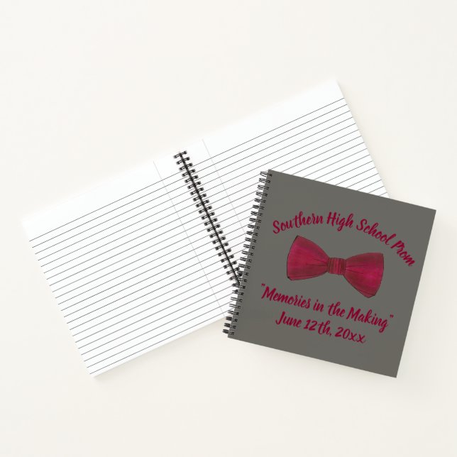 Carnet Lycée Prom Homecoming Dance Bowtie officielle (Intérieur)