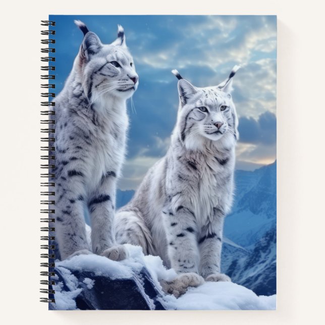 Carnet Lynx Animal Wilderness Mur Art coloré (Devant)