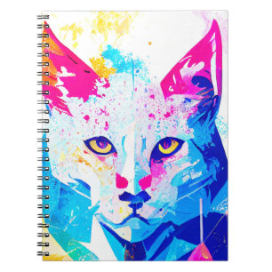 Carnet Lynx Wild Nature Animal Color Art Peinture