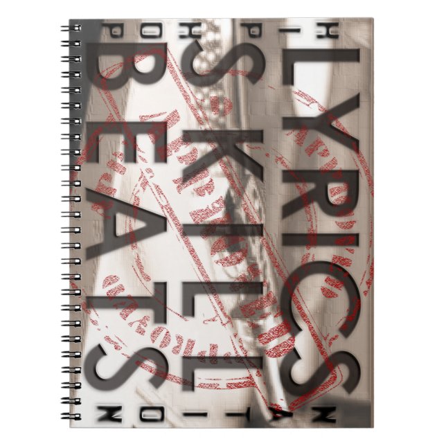 Carnet LYRICS COMPÉTENCE BATTRE hip hop (Devant)