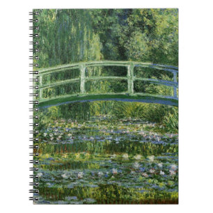 Carnet Lys à eau Claude Monet et pont japonais