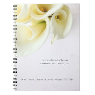 Carnet Lys Calla avec espace texte