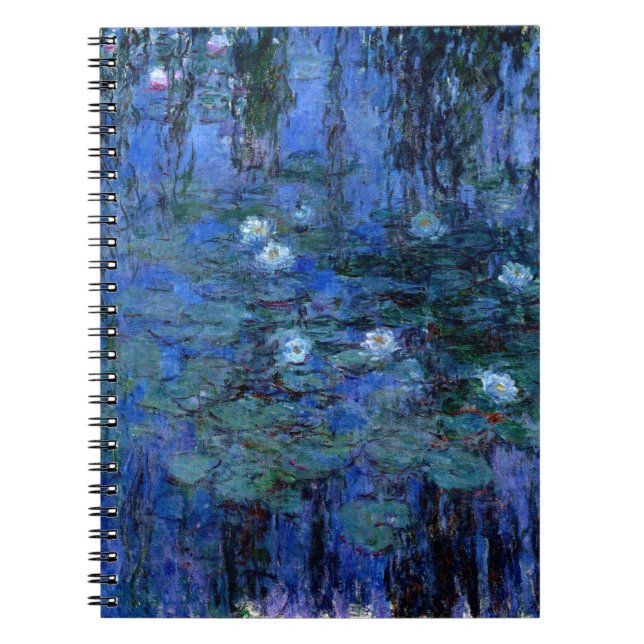 Carnet Lys d'eau bleu Claude Monet (Devant)