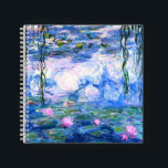 Carnet Lys d'eau rose Monet<br><div class="desc">Un carnet Monet rose nénuphars avec de belles nénuphars roses flottant dans un étang bleu calme avec des nénuphars. Un grand cadeau Monet pour les amateurs d'impressionnisme et d'art français. Impressionnisme nature serein avec de belles fleurs et paysage d'étang pittoresque.</div>