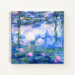 Carnet Lys d'eau rose Monet<br><div class="desc">Un carnet Monet rose nénuphars avec de belles nénuphars roses flottant dans un étang bleu calme avec des nénuphars. Un grand cadeau Monet pour les amateurs d'impressionnisme et d'art français. Impressionnisme nature serein avec de belles fleurs et paysage d'étang pittoresque.</div>