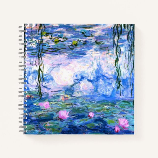 Carnet Lys d'eau rose Monet  (Devant)