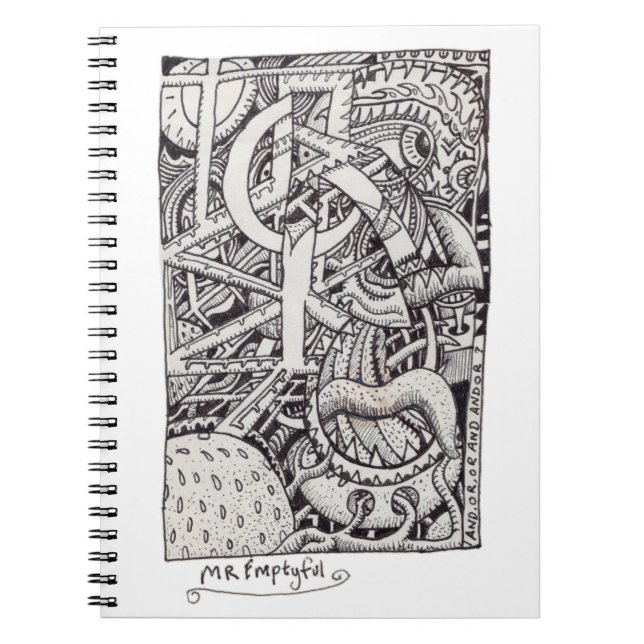 Carnet M. Emptyful, dessin à l'encre (Devant)