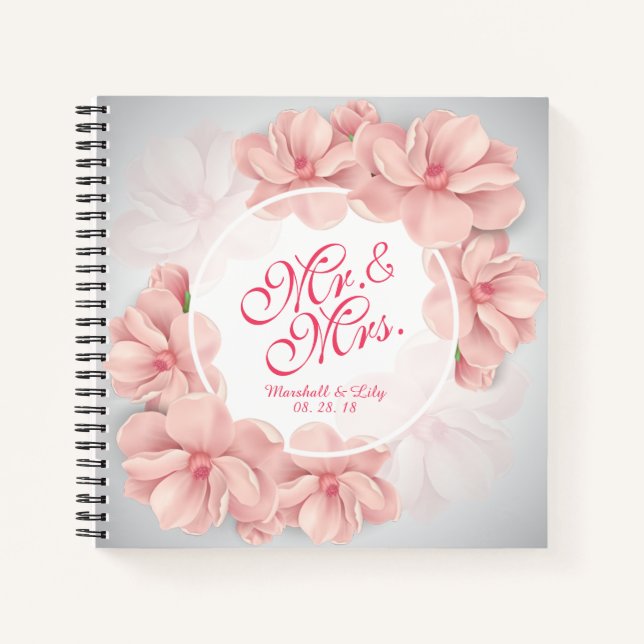 Carnet M. & Mme Floral Watercolor Mariage Guestbook (Devant)