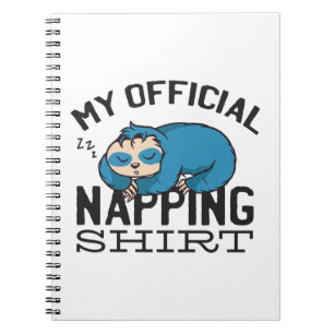 Carnet Ma chemise officielle de sieste - Paresseux dorman