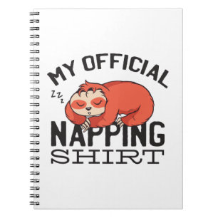Carnet Ma chemise officielle de sieste - Paresseux dorman