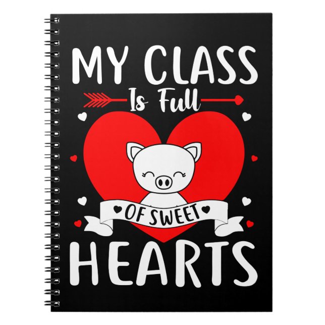Carnet Ma classe est pleine de cœurs doux pour la Saint-V (Devant)
