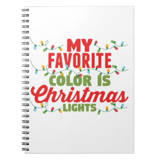 Carnet Ma Couleur Préférée Est Les Lumières De Noël