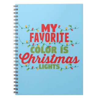 Carnet Ma Couleur Préférée Est Les Lumières De Noël