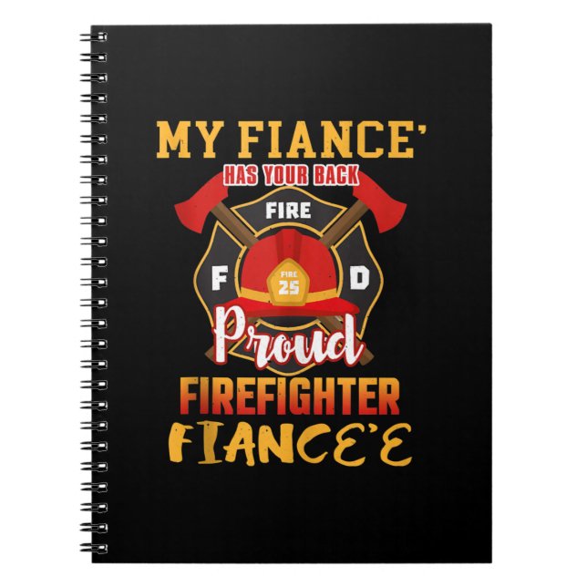 Carnet Ma Fiance A Votre Fiancée Fier Fière De Pompier (Devant)