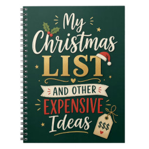 Carnet Ma liste de Noël et autres idées coûteuses drôles