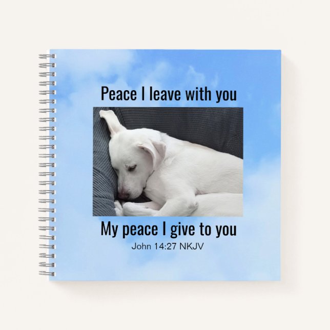 Carnet Ma Paix Je Vous Donne La Bible Verse Mignonne Chie (Devant)