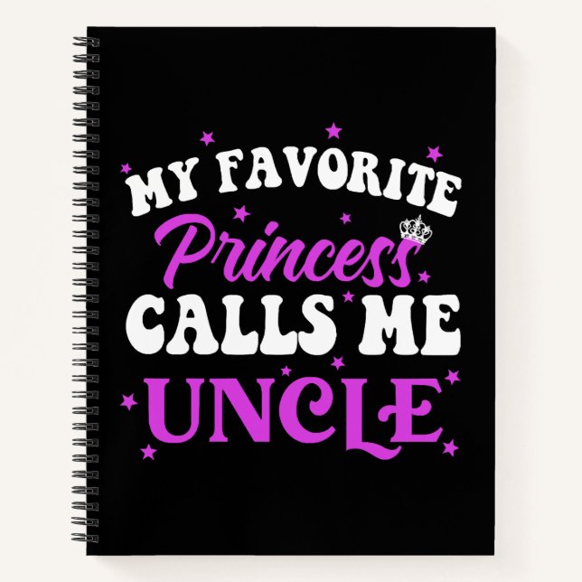 Carnet Ma Princesse Préférée M'appelle Oncle (Devant)