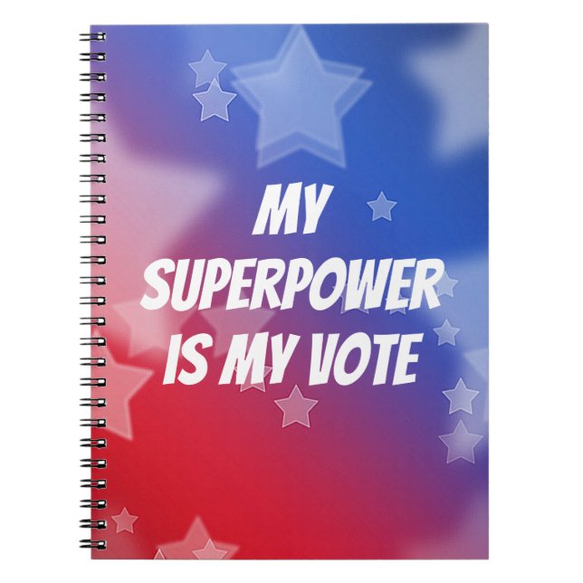 Carnet Ma superpuissance est mon vote (Devant)