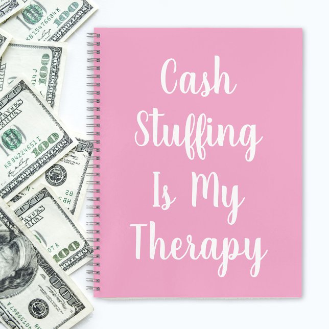 Carnet Ma Thérapie, C'Est La Farce De Pink Drôle (Funny Pink Cash Stuffing Is My Therapy Notebook
)