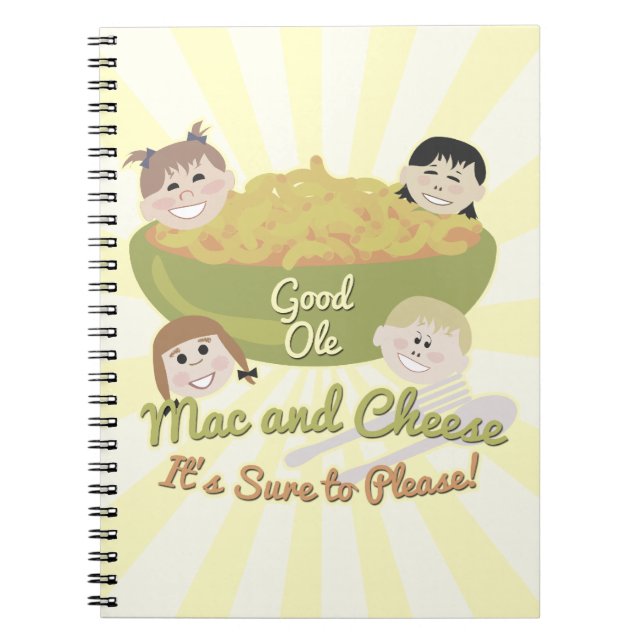 Carnet Mac and Cheese S'il Vous Plaît Design D'Art Rétro  (Devant)