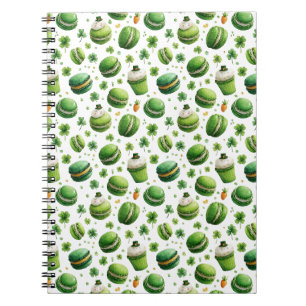 Carnet Macaron et trèfle aquarelle de la Saint-Patrick