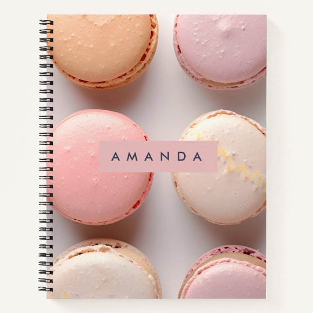 Carnet Macaron Pastel Élégant Personnalisé (Devant)