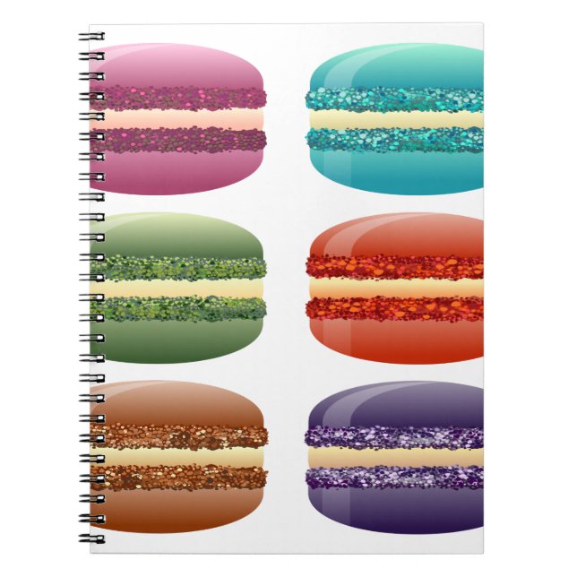 Carnet macarons arc-en-ciel (Devant)