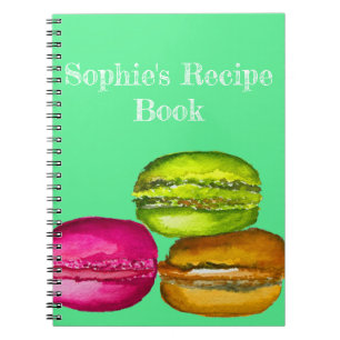 Carnet Macarons colorés aquarelle art funky