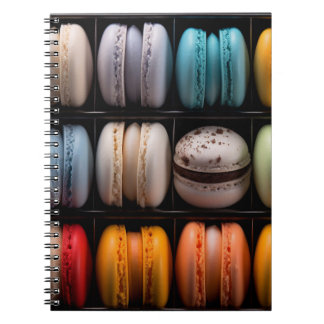 Carnet Macarons dominants dans de délicieuses couleurs éc