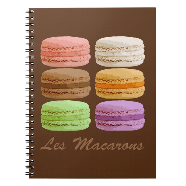 Carnet Macarons français, Pastels multicolores (Devant)