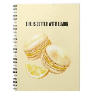 Carnet Macarons Jaune Citron