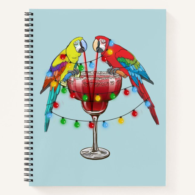 Carnet Macaws Tropical Boire Du Vin (Devant)
