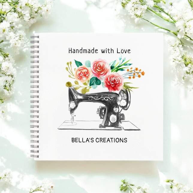 Carnet Machine à coudre Noir Blanc Artisanat fabricant (Créateur téléchargé)