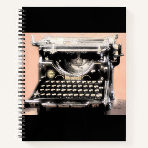 Carnet Machine à écrire en bois - Inspiration pour n'im