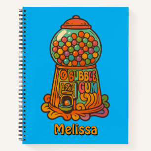 Carnet Machine de gumball psychédélique rétro